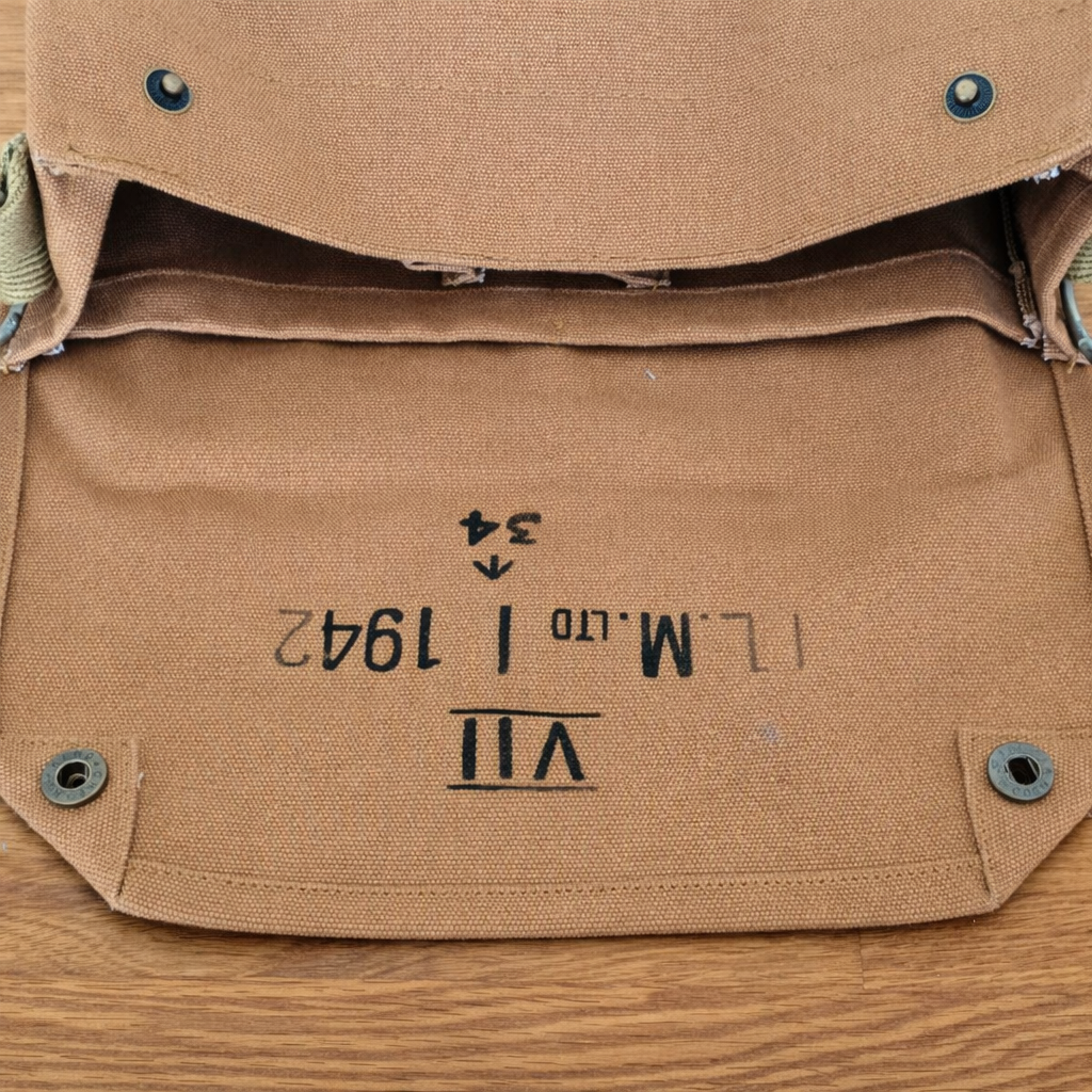 "New" Indiana Jones Sand - Gas Mask Bag With or Without Indiana Jones Leather Strap in Sand