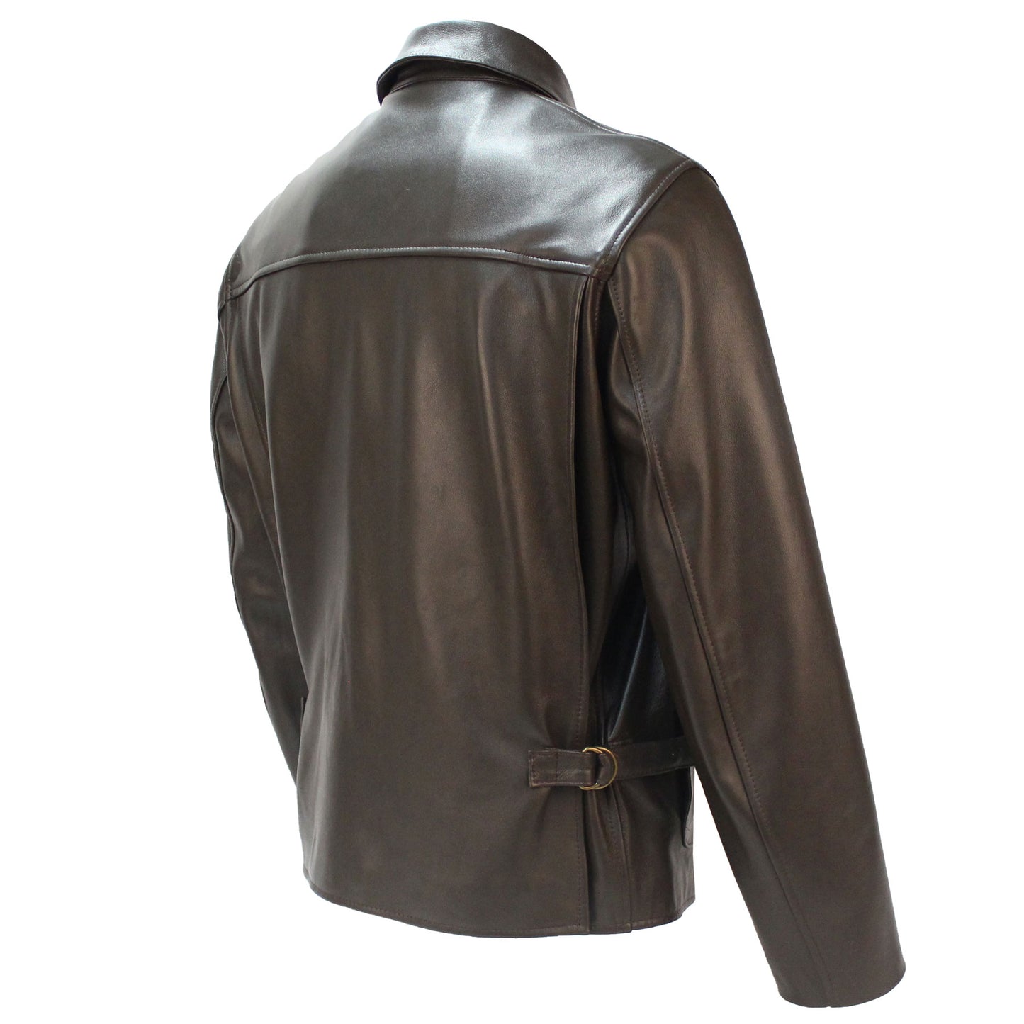 Raiders of Lost Ark Leather Jacket in Brown Lambskin