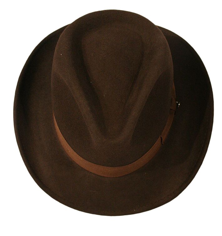 Indiana Jones Style Fedora Hat with Ribbon Band