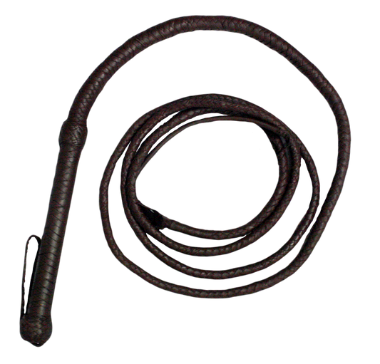 Handmade Dark Brown Leather Indiana Jones-style Whip