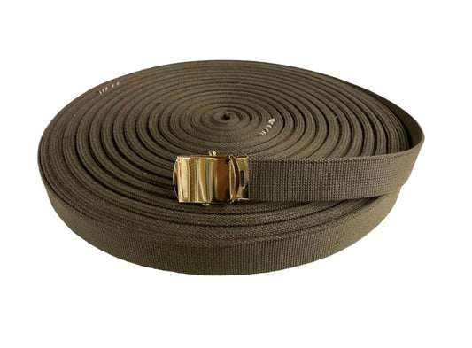 Indiana Jones Webbing Belt Cut To Size Moss Colour