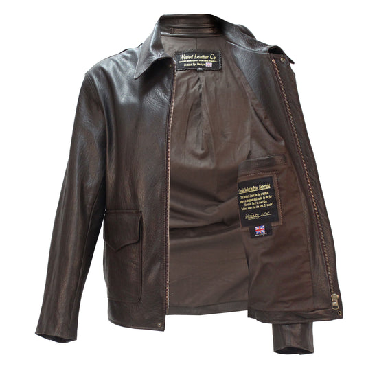 Last Crusade Leather Jacket in Washed Lambskin