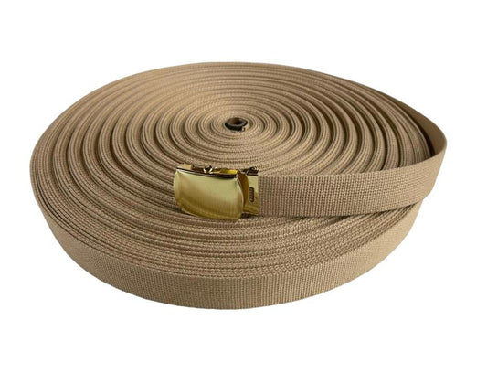 Indiana Jones Webbing Belt Cut To Size Sand (Standard Colour)