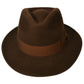 Indiana Jones Style Fedora Hat with Ribbon Band