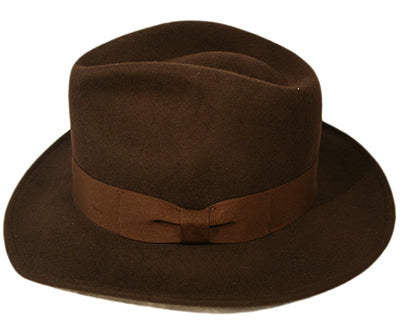 Indiana Jones Style Fedora Hat with Ribbon Band